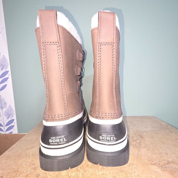 Sorel Men’s Caribou WP Winter Boots Size 9 Buff Tan Waterproof Snow NIB 1002871